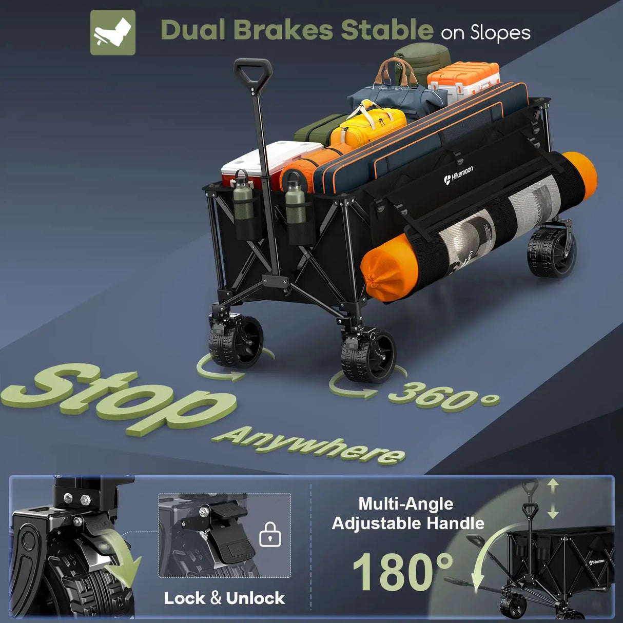 300L Extra Large Foldable Wagon Cart HIKEMOON