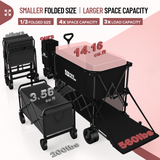 400L Double Decker Folding Wagon with Tailgate
