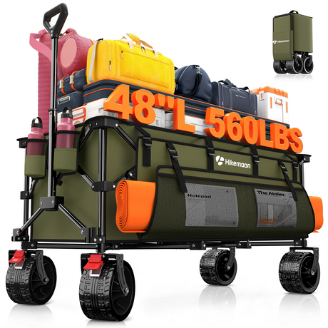 300L Heavy-Duty Folding Beach Collapsible Wagon Cart