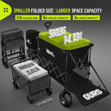 400L Large All-Terrain Collapsible Folding Cart with  10" Big Balloon Wheels for Sand