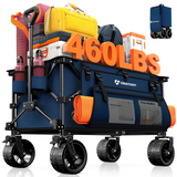 220L Utility Foldable Collapsible Wagon Cart with Big All-Terrain Wheels