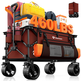 220L Utility Foldable Collapsible Wagon Cart with Big All-Terrain Wheels
