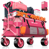 220L Utility Foldable Collapsible Wagon Cart with Big All-Terrain Wheels