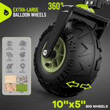 400L Large All-Terrain Collapsible Folding Cart with  10" Big Balloon Wheels for Sand
