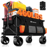 220L Utility Foldable Collapsible Wagon Cart with Big All-Terrain Wheels