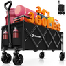 120L Collapsible Wagon Cart with Double Cup Holders