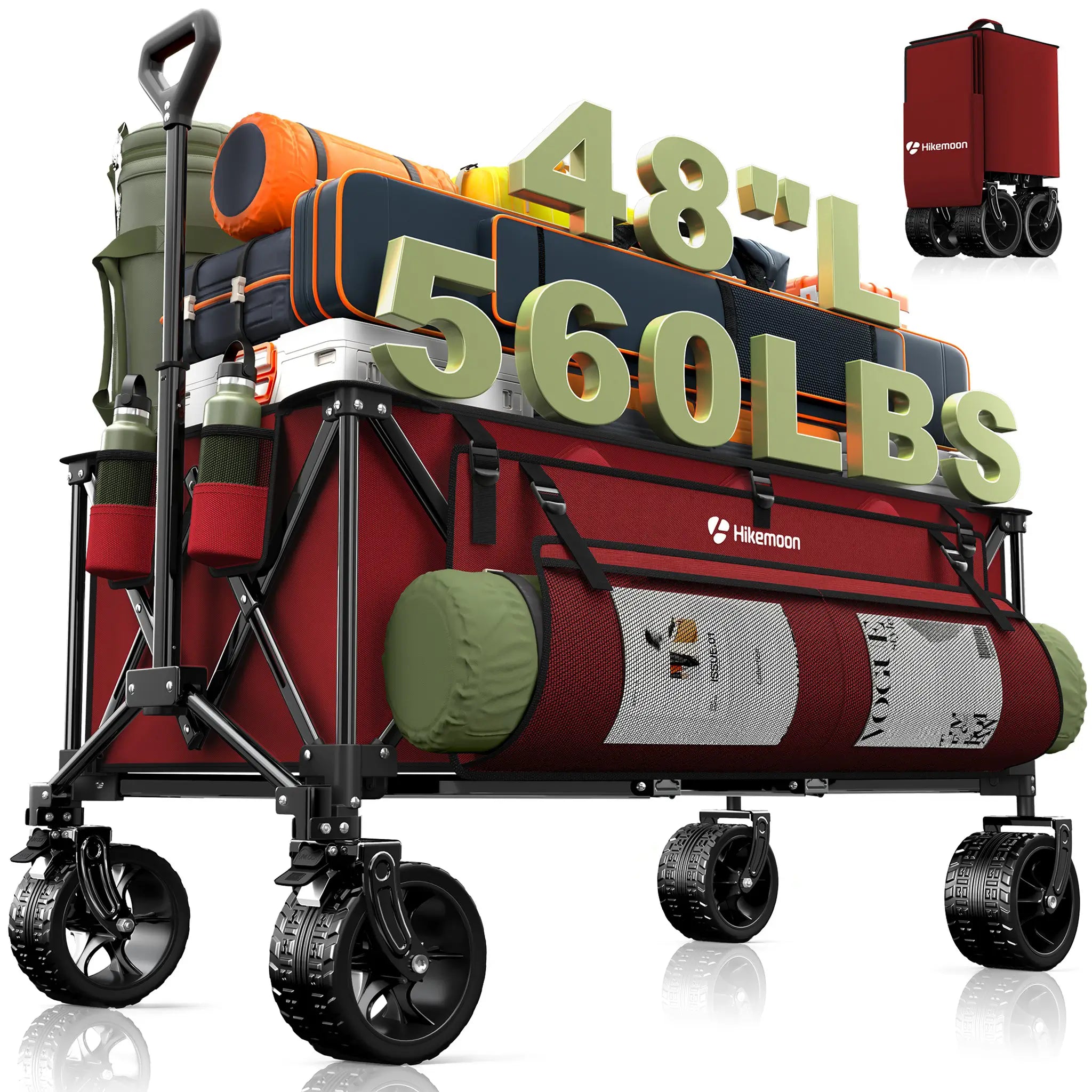 300L Extra Large Foldable Wagon Cart