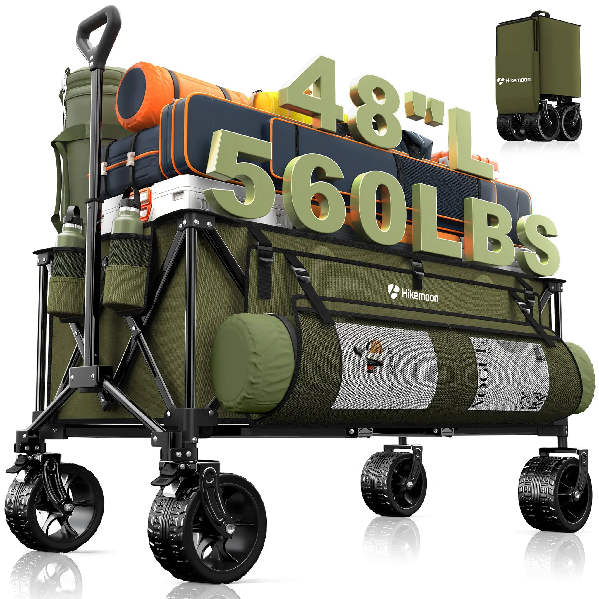 300L Extra Large Foldable Wagon Cart