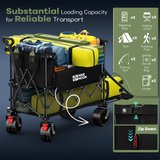 400L Double Decker Folding Wagon with Tailgate HIKEMOON