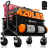 150L Black Utility Collapsible All-Terrain Wagon Cart
