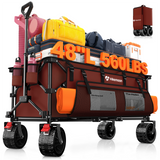 300L Heavy-Duty Folding Beach Collapsible Wagon Cart