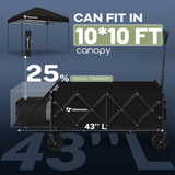Collapsible Wagon Cart with Extended Tailgate HIKEMOON