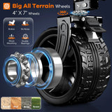 220L Utility Foldable Collapsible Wagon Cart with Big All-Terrain Wheels HIKEMOON