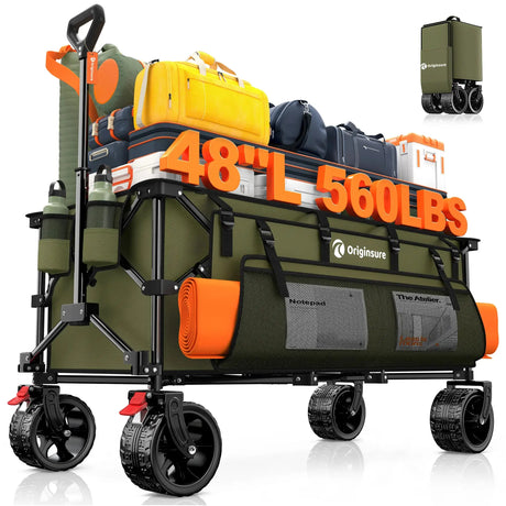 300L Heavy-Duty Folding Beach Collapsible Wagon Cart HIKEMOON