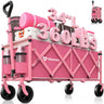 120L Collapsible Wagon Cart with Double Cup Holders HIKEMOON