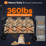 Lightweight Folding Utility Collapsible Wagon Cart HIKEMOON